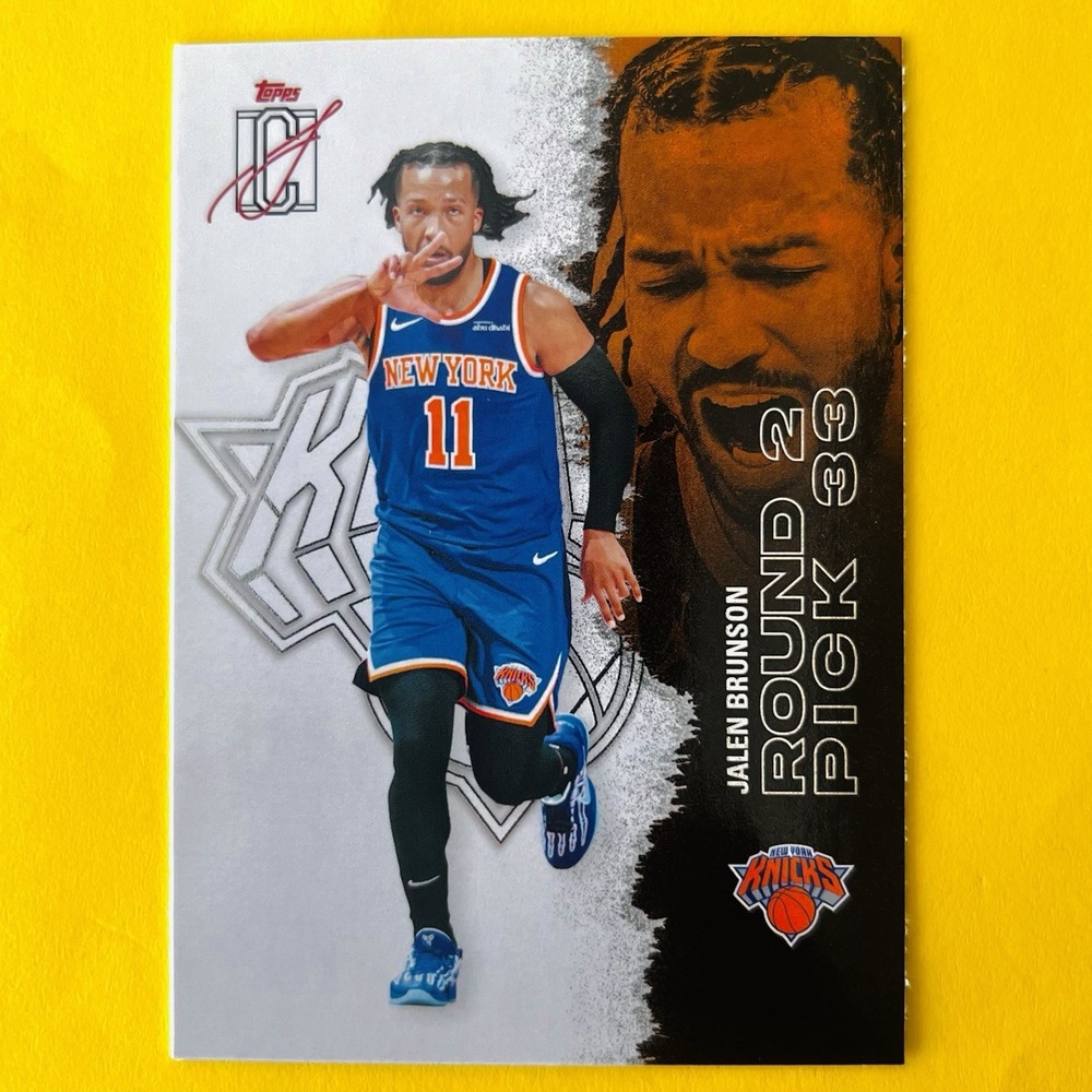 2025-26 Topps Signature Class Round 2 Pick 33 Jalen Brunson #58 Knicks